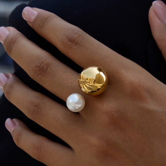 OPEN PEARL RING