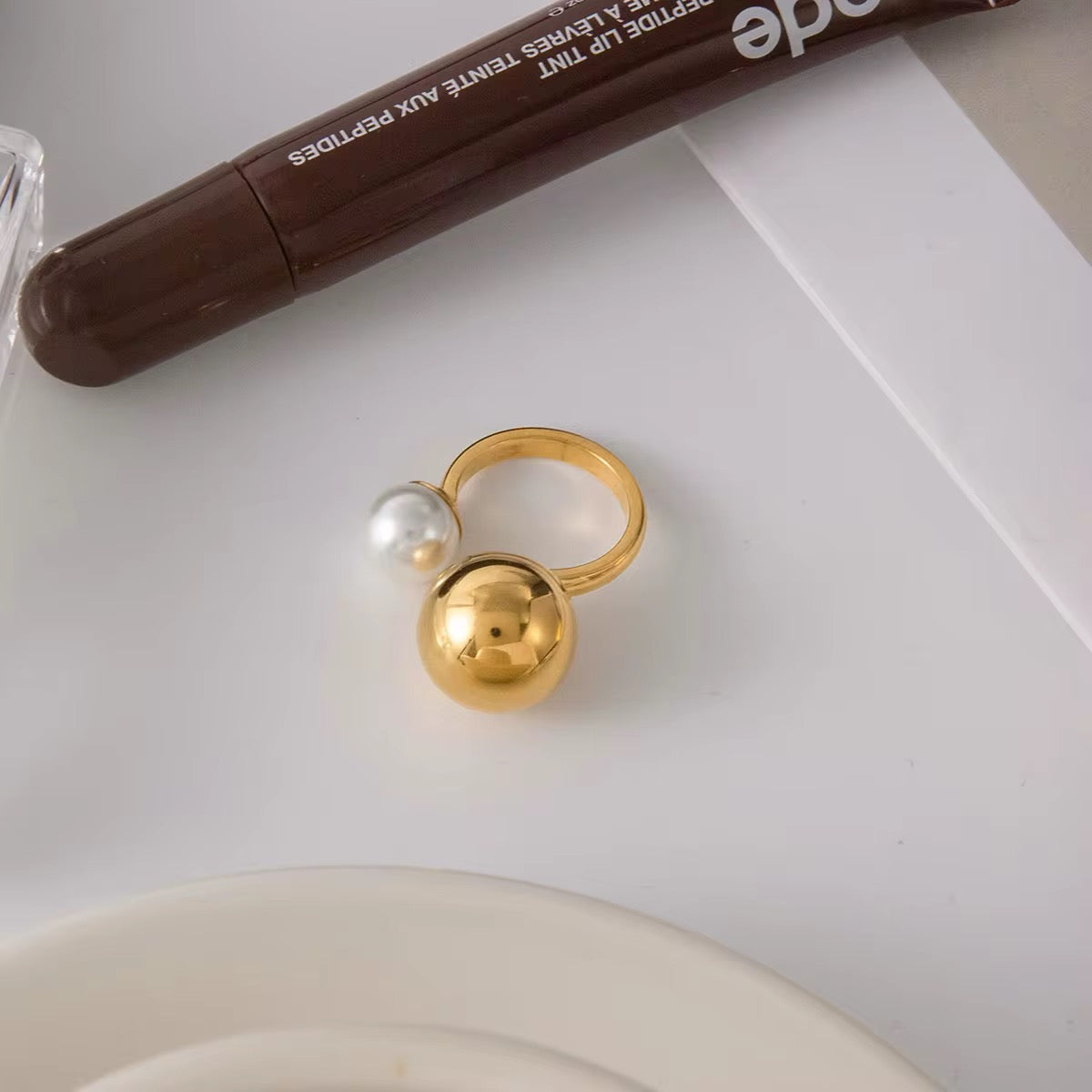 OPEN PEARL RING